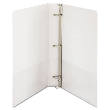 Samsill® Speedy Spine Heavy-duty Time Saving Round Ring View Binder, 3 Rings, 1" Capacity, 11 X 8.5, White freeshipping - TVN Wholesale